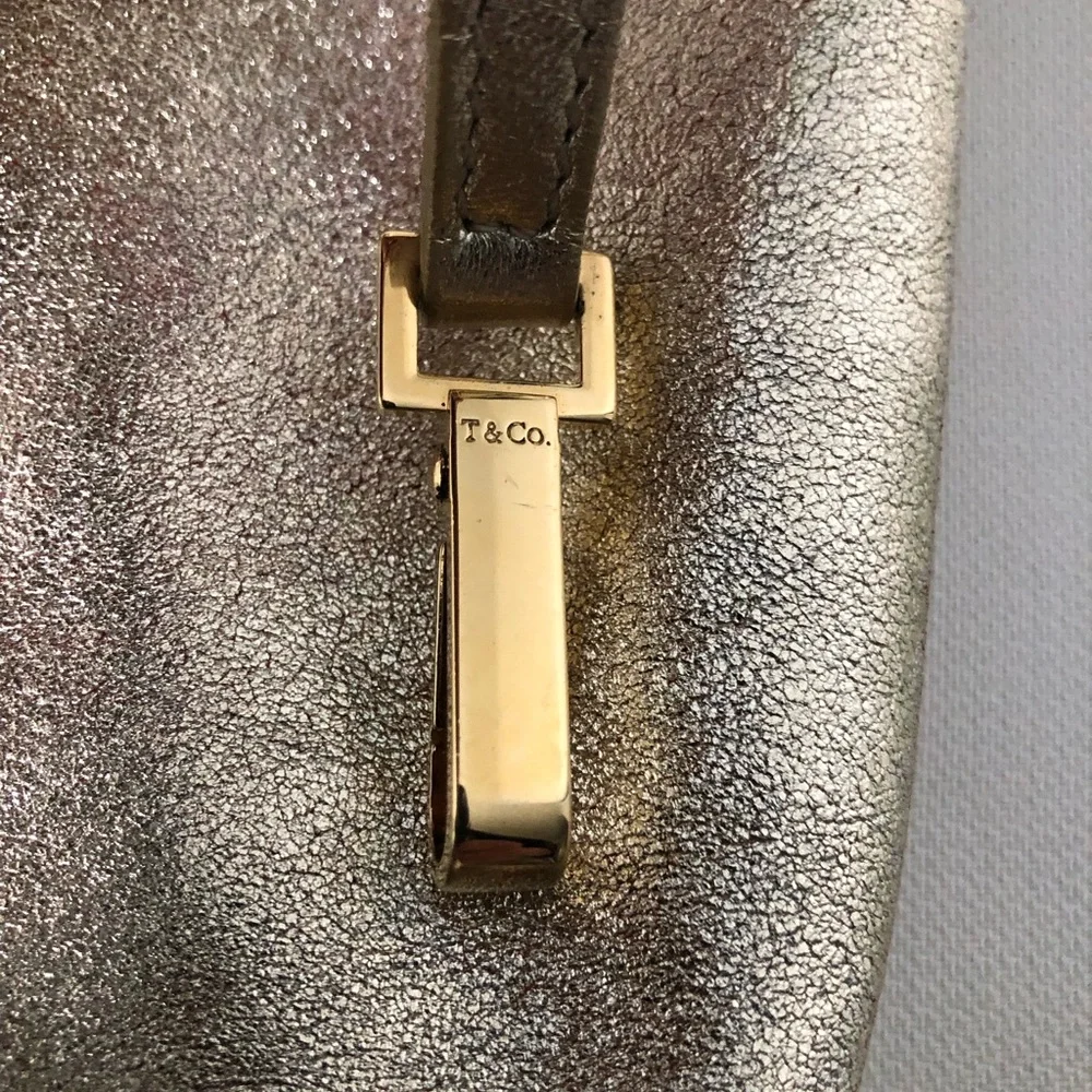 Tiffany & Co reversible gold suede leather tote bag - Picture 8 of 13